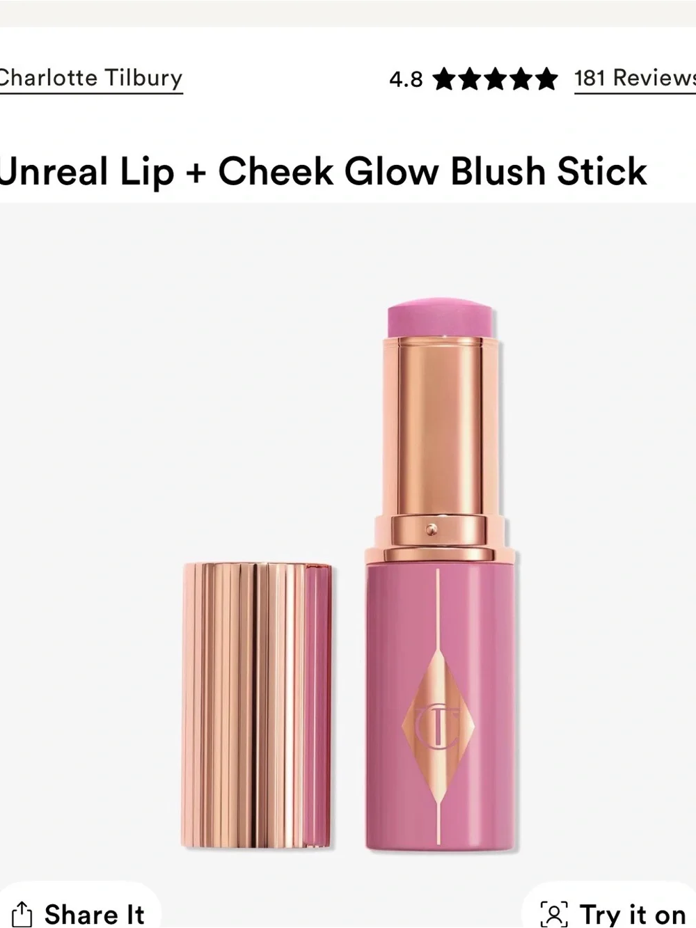 Charlotte Tilbury Unreal Blush Healthy Glow Stick